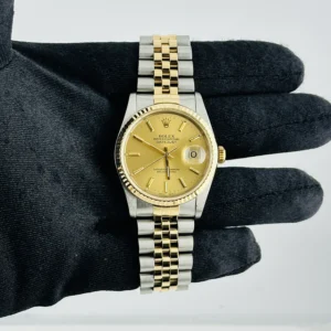 Rolex Datejust Champagne Stick Dial on D-Link Jubilee Ref 16233