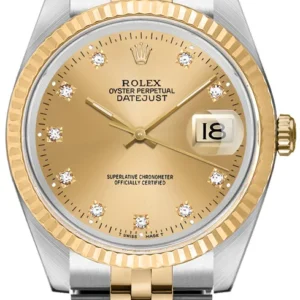 Rolex Datejust Gold Diamond Dial on Jubilee Ref 16233