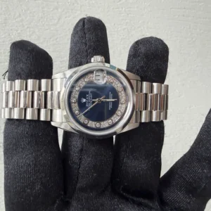 Rolex Datejust Blue Myriad Diamond Dial on President Ref 68246MG