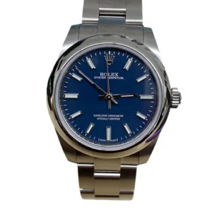 Rolex Oyster Perpetual AM Blue Stick Dial on Oyster Ref 177200