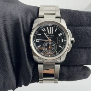 Cartier Calibre Black Dial on Ref 3389 with Papers 2013
