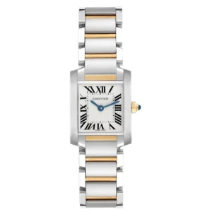 Cartier Tank Francaise White Roman Dial on 2-Tone Ref 2384