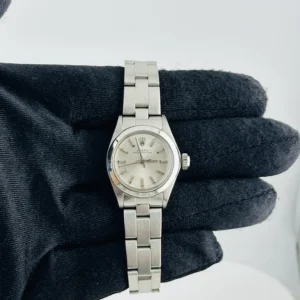 Rolex Oyster Perpetual Silver Stick Sigma Dial on Oyster Bracelet Ref 6718