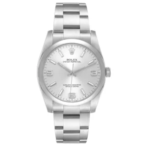 Rolex Oyster Perpetual Silver Dial on Oyster Ref 116000 with Card (Old Green) 2014