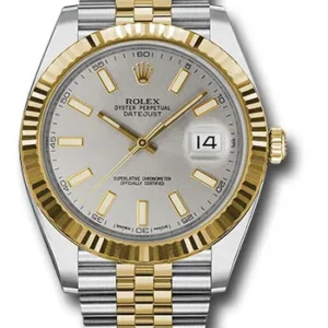 Rolex Datejust 41 Silver Index Dial on Jubilee Ref 126333 with New Style Card (green) 2024