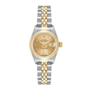 Rolex Datejust Lady Champagne Stick Dial on D-Link Jubilee Ref 69173 with Papers 1991
