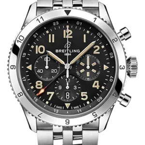 Breitling Super AVI B04 Chronograph GMT Black Dial on Bracelet Ref AB04453A1B1A1 with Card 2026