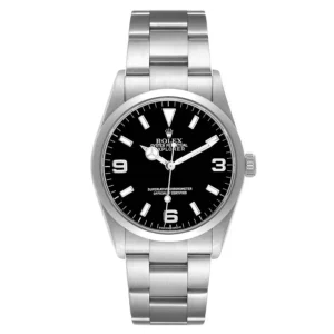 Rolex Explorer I Black Dial on Oyster Ref 114270
