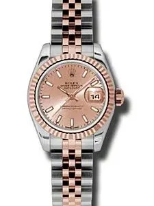 Rolex Datejust Lady Pink Stick Dial on D-Link Jubilee Ref 179171 with Card (Old Green) 2015