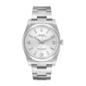 Rolex Oyster Perpetual Silver Dial on Oyster Ref 116000 with Card (Old Green) 2013