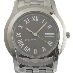 Gucci Gucci Grey Roman Dial on 5 Row Links Ref 5500L with Card 2005