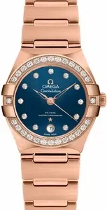 Omega Constellation Omega Co-Axial Master Chronometer Blue Dial on Bracelet Ref 131.55.29.20.53.001 with Card