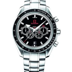 Omega Broad Arrow Olympic Black Dial on Ref 321.30.44.52.01.001 with Card