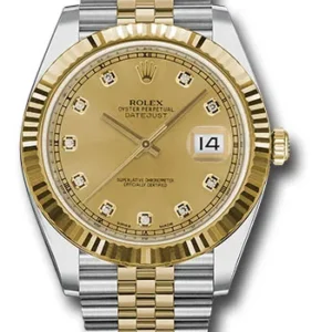 Rolex Datejust Champagne Diamond Dial on Jubilee Ref 126333 with New Style Card (White) 2017