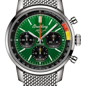 Breitling Top Time B01 B&P Green Dial on Bracelet Ref AB01762A1L1A1 with Card 2025