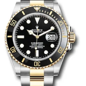 Rolex Submariner Black Dial on Oyster Ref 126613LN with New Style Card (green) 2021
