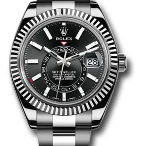 Rolex Sky Dweller Black Dial on Oyster Ref 326934 with New Style Card (White) 2018