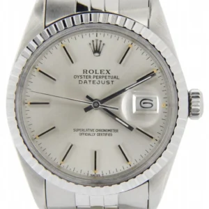 Rolex Datejust Silver Stick Dial on Jubilee Ref 16030