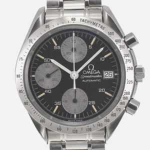 Omega Speed Master Black Dial on Stainless Steel Bracelet Ref 3511.50