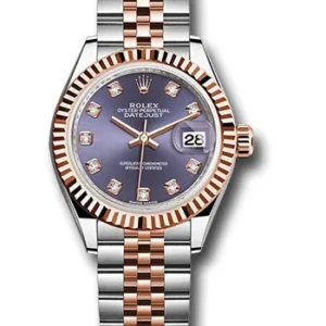 Rolex Datejust Lady Aubergine Diamond Dial on Jubilee Ref 279171 with New Style Card (White) 2017