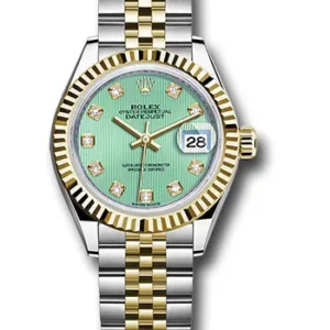 Rolex Datejust Lady Mint Green Diamond Dial on Jubilee Ref 279173 with Card 2017