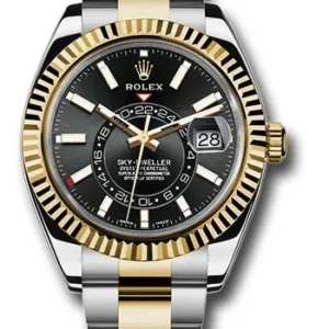 Rolex SkyDweller Black Dial on Oyster Ref 326933 with New Style Card (White) 2019
