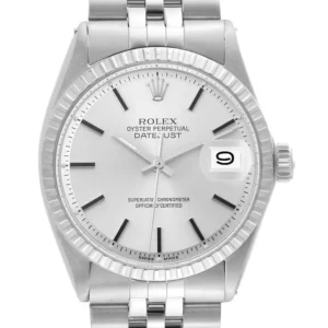 Rolex Datejust Silver Stick Dial on D-Link Jubilee Bracelet Ref 1601-3