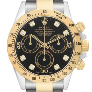 Rolex Daytona Black Diamond Dial on Oyster Ref 116523 with Card (Old Green) 2014