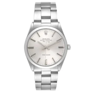 Rolex Air-King Silver Dial on Folded Oyster Ref 5500 with Papers 1977