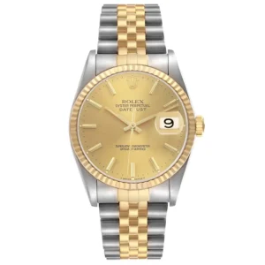 Rolex Datejust Champagne Stick Dial on D-Link Jubilee Ref. 16233