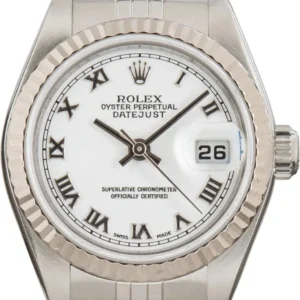 Rolex Datejust White Roman Dial on D-Link Jubilee Bracelet Ref. 79174