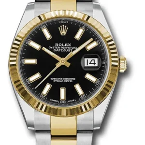 Rolex Datejust 41 Black Index Dial on Oyster Ref. 126333 with New Style Card (White) 2016