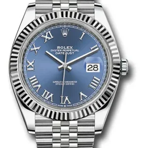 Rolex Datejust 41 Blue Roman Dial on Jubilee Ref. 126334 with New Style Card (White) 2019