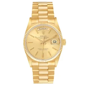 Rolex Day Date 36 Champagne Dial on President Ref. 18038 with Papers 1981