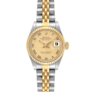 Rolex Datejust Lady Champagne Roman Stick Dial on D-Link Jubilee Ref. 69173