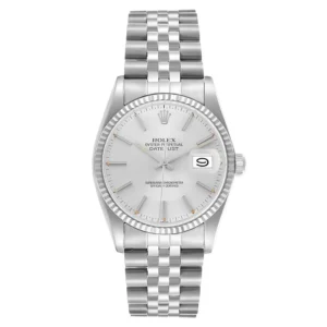 Rolex Datejust Silver Stick Dial on D-Link Jubilee Ref. 16014