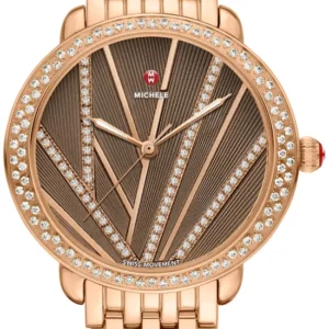 Michele Brown Dial Set with Diamonds Dial Ref. MWW21B000113 with Card