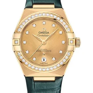 Omega Constellation Co-Axial Champagne Dial on Leather Strap Ref. 131.58.29.20.58.001 with Card