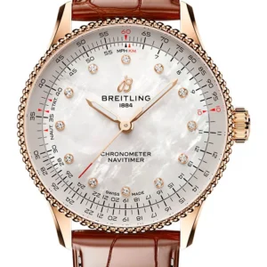 Breitling Navitimer Automatic MOP Dial on Leather Strap Ref. R17327211A1P1 with Card 2025