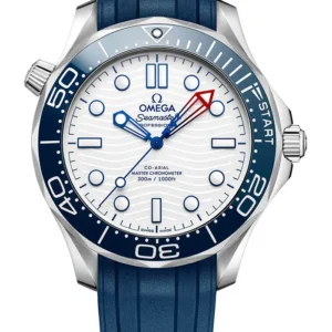 Omega Seamaster Diver 300M White Dial on Rubber Strap Ref. 210.32.42.20.04.002 with Card