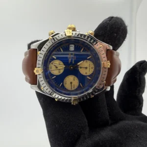 Breitling Chronomat Blue Dial on Leather Ref. B13050.1