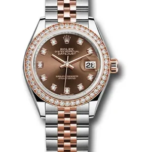 Rolex Datejust Lady Chocolate Diamond Dial on Jubilee Ref. 279381RBR with New Style Card (White) 2018