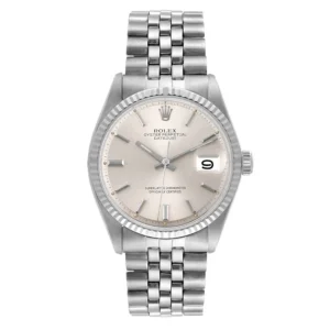 Rolex Datejust Silver Stick Dial on D-Link Jubilee Bracelet Ref. 1601
