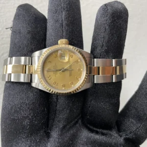 Rolex Datejust Gold Arabic Dial on Oyster Ref. 69173 with Papers 1987
