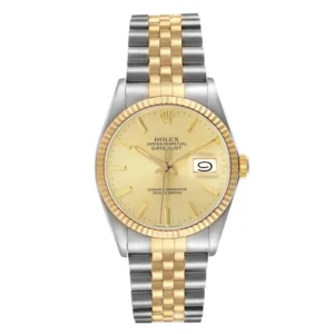 Rolex Datejust Champagne Stick Dial on D-Link Jubilee Bracelet Ref. 16013