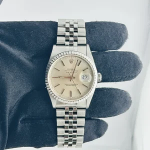 Rolex Datejust Silver Stick Dial on D-Link Jubilee Bracelet Ref. 16220
