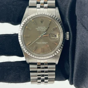 Rolex Datejust Grey Stick Dial on D-Link Jubilee Bracelet Ref. 16030