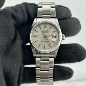 Rolex Datejust Silver Stick Dial on D-Link Jubilee Bracelet Ref. 16220