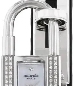 Hermes Kelly White MOP Dial on Leather Ref. KE1.232