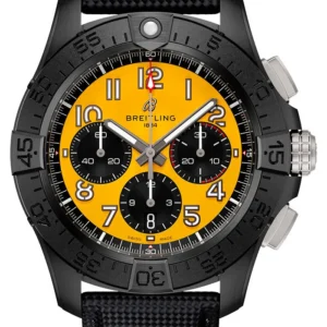 Breitling Avenger B01 Chronograph Yellow / Arabic Numerals Dial on Leather Strap Ref. SB0147101I1X2 with Card 2026